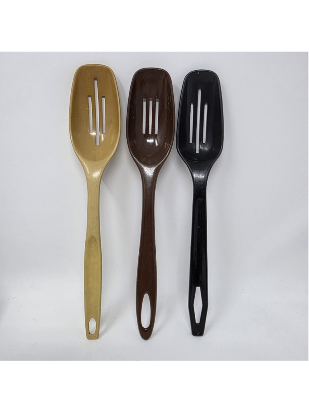 Ensar Foley King Kraft Vtg Lot Of 3 Nylon Plastic Slotted Spoons Farmhouse